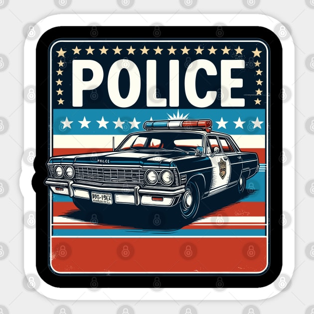 Police car Sticker by Vehicles-Art